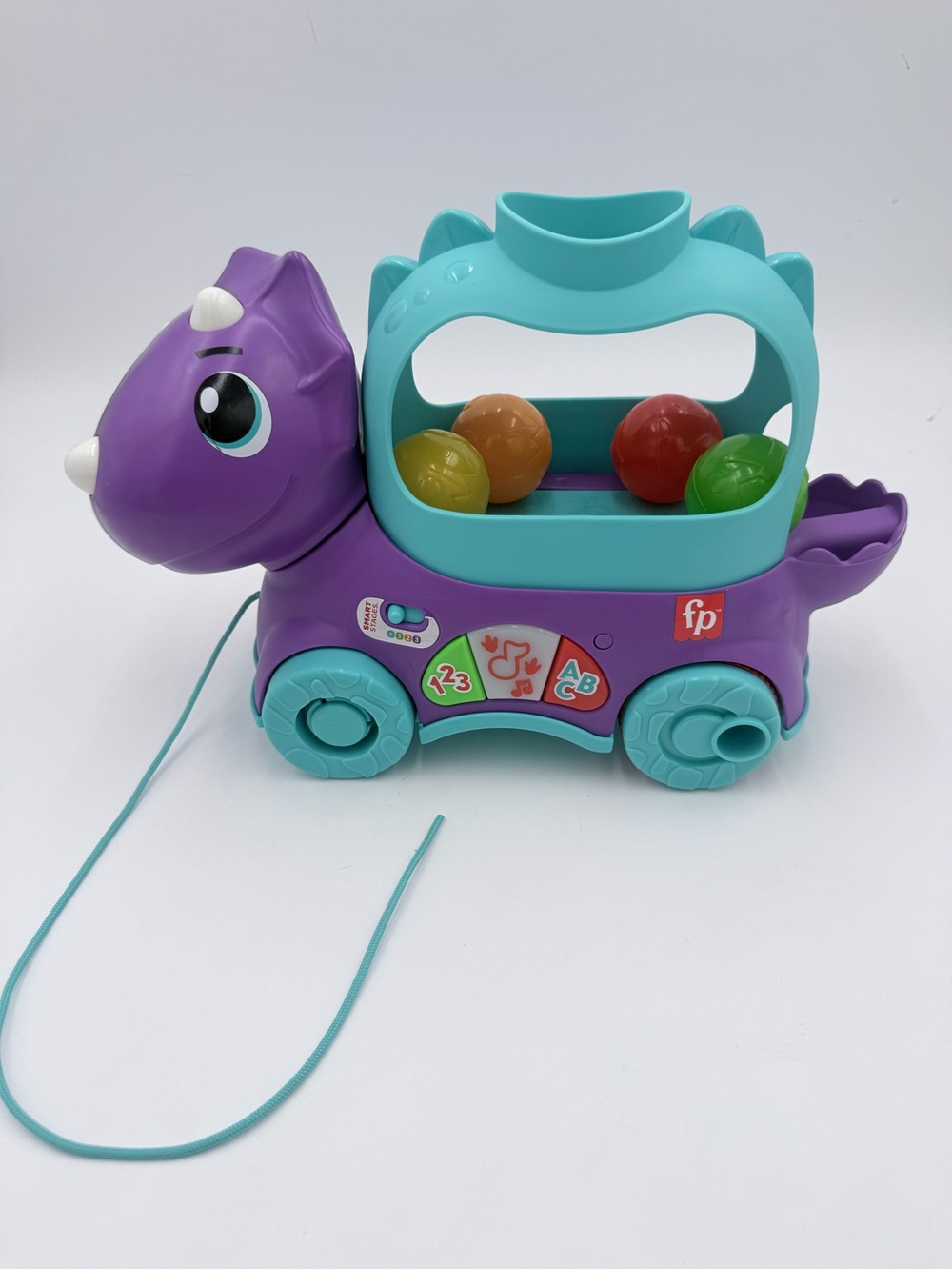 Fisher Price Poppin' Triceratops Dino Lights Noise  New Toy Pop Action 12-36M
